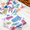 Pet Central Dog Thoughts Kitchen Towel Quick Dry Dish Cloth, 10"x10", Set of 3