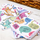Pet Central Cat Thoughts Kitchen Towel Quick Dry Dish Cloth, 10"x10", Set of 3