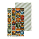 High Country Kitchen Towel Quick Dry Waffle Weave Double-Sided, Adventure, 30"L x 18"W