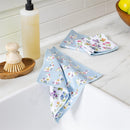 Hop Into Spring Kitchen Towel Quick Dry Dish Cloth, 10"x10", Set of 3