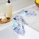 Seaside Retreat Quick Dry Dish Cloth, Set of 3, 10"x10"