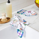 Pet Central Kitchen Towel Quick Dry Dish Cloth, 10"x10", Set of 3