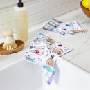 Pet Central Cat Kitchen Towel Quick Dry Dish Cloth, 10"x10", Set of 3