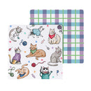 Pet Central Cat Kitchen Towel Quick Dry Dish Cloth, 10"x10", Set of 3