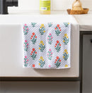 What She Shed Flower Seersucker Kitchen Towel Quick Dry Kitchen Towel, 30"x18"
