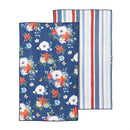 Red, White, & Bloom Kitchen Towel Quick Dry Waffle Weave Double-Sided, Blooming Americana, 30"L x 18