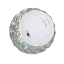 Cottage Garden LED Table Decor Glass Round Iridescent, Set of 3