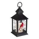 Memorial LED Table Decor Lantern with Flickering Flame, Cardinal, Asst of 2, 8.75"H