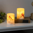 Memorial LED Candle with Flickering Flame, Cardinal, 3" x 4", Color Box