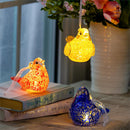 Cottage Garden LED Hanging Decor Glass Bird, 5"L, Asst of 3