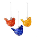 Cottage Garden LED Hanging Decor Glass Bird, 5"L, Asst of 3