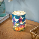 Cottage Garden LED Glass Table Decor Glass Floral Butterfly, 5"H
