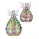Memorial LED Table Decor Glass Angel, Set of 2