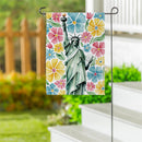 Floral Liberty Lustre Garden Flag