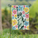 Floral Liberty Lustre Garden Flag