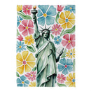 Floral Liberty Lustre Garden Flag
