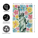 Floral Liberty Lustre Garden Flag