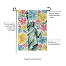 Floral Liberty Lustre Garden Flag