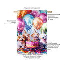 Pet Central Happy Birthday Dogs Lustre Flag House