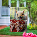 Gifting Squirrel Lustre Garden Flag