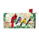 Stained Glass Songbirds Mailbox Cover