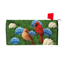 Cardinal Couple Among Hydrangea Mailbox Cover