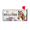 Floral Horse Welcome Mailbox Cover