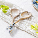 VivaStyle Gilded Meadow Wood Salad Server, 11" Set of 2