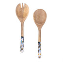VivaStyle Gilded Meadow Wood Salad Server, 11" Set of 2