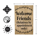 Welcome Friends Moire Flag House