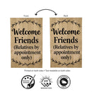 Welcome Friends Moire Flag House