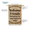 Welcome Friends Moire Flag House
