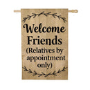 Welcome Friends Moire Flag House