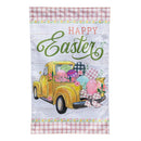 Yellow Easter Truck Moire House Flag