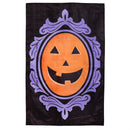 Haunted House Pumpkin Moire Flag Garden