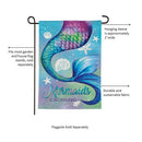 Mermaid Crossing Moire Garden Flag