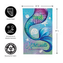 Mermaid Crossing Moire House Flag