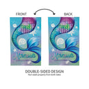 Mermaid Crossing Moire House Flag