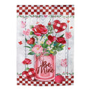 Be Mine Mason Jar Moire Garden Flag