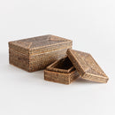 NAPA Home & Garden, BURMA RATTAN RECTANGULAR LIDDED BOXES, SET OF 2,N4TN03BR