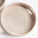 NAPA Home & Garden, BURMA RATTAN ROUND OTTOMAN TRAYS, SET OF 2