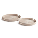 NAPA Home & Garden, BURMA RATTAN ROUND OTTOMAN TRAYS, SET OF 2