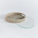 NAPA Home & Garden, BURMA RATTAN ROUND SERVING TRAY