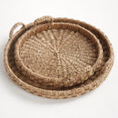 SAWYER ROUND TRAYS WITH HANDLES, SET OF 2