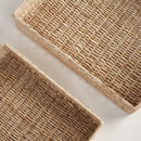 JULIET ABACA NESTING RECTANGULAR TRAYS, SET OF 2