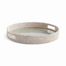 NAPA Home & Garden, BURMA RATTAN ROUND SERVING TRAY