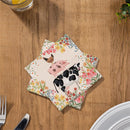 Hillside Pasture Paper Cocktail Napkin, Floral Farm Animals, 20 Count