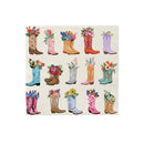 Boots & Bows Napkin Paper Cocktail Floral Boots, 20 Count
