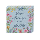 Hop Into Spring Paper Cocktail Napkin. Scattered Floral, " bloom where you are planted", 20 Count