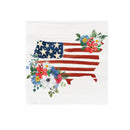 Red, White, & Bloom Napkin Paper Cocktail Napkin, 20 Count